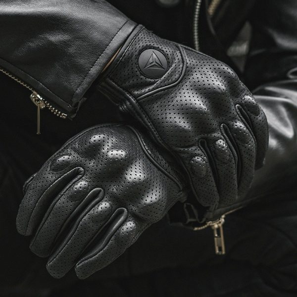 MotoWolf ტყავის საზაფხულო ხელთათმანი
